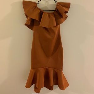 Off the shoulder Midi evening dresss